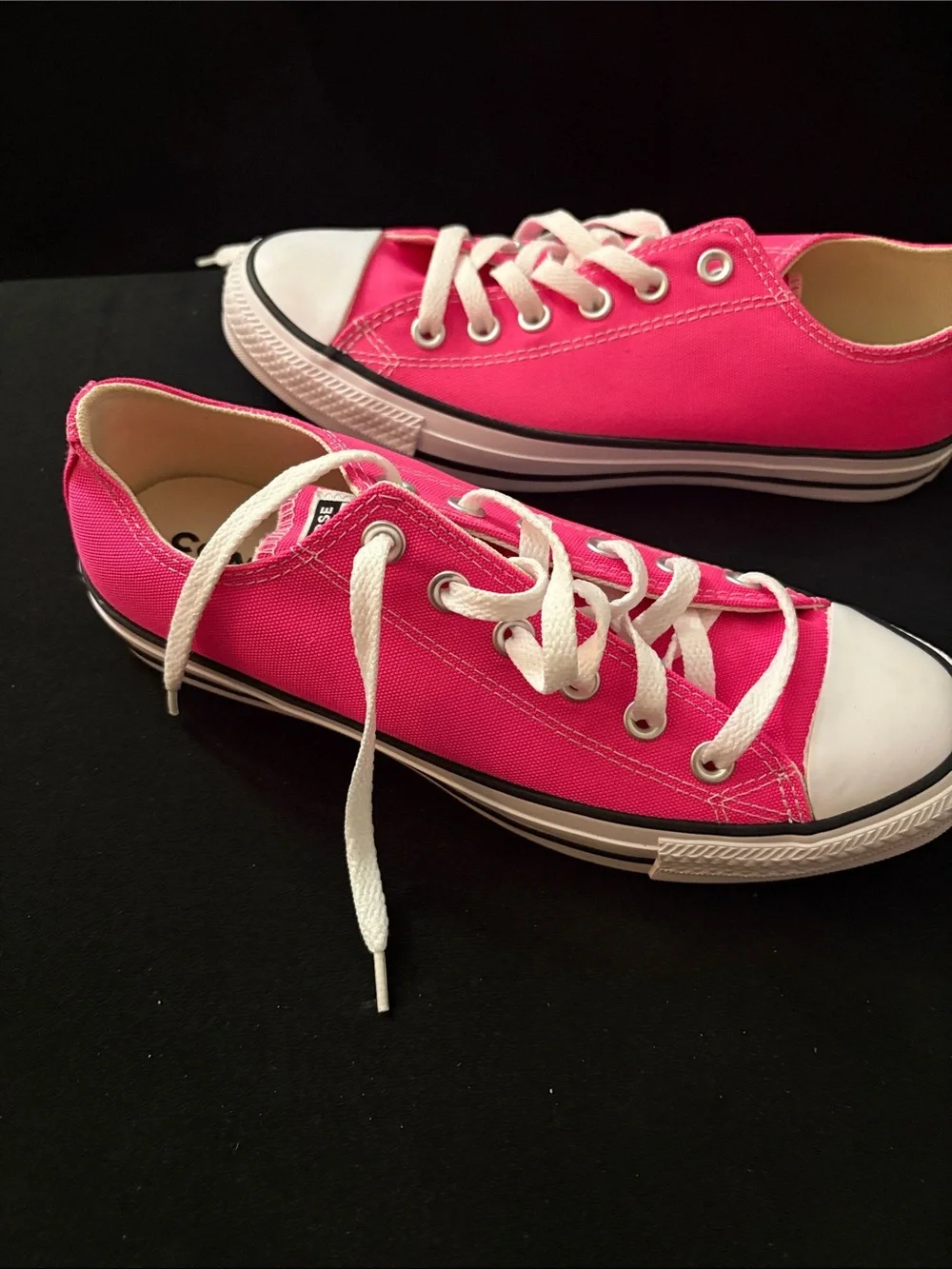 Classic Low-Top Sneakers in Hot Pink